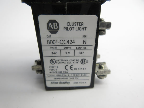 ALLEN BRADLEY 800T-QC424 SER. N 24V NSNP