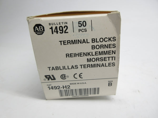 ALLEN BRADLEY 1492-H2 SER. B (PKG OF 50) (GY/BL) NSMP