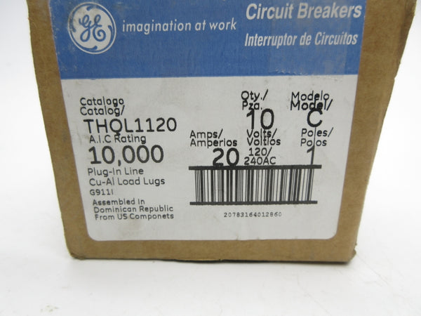 GENERAL ELECTRIC THQL1120 120/240VAC 20A (PKG OF 10) NSMP