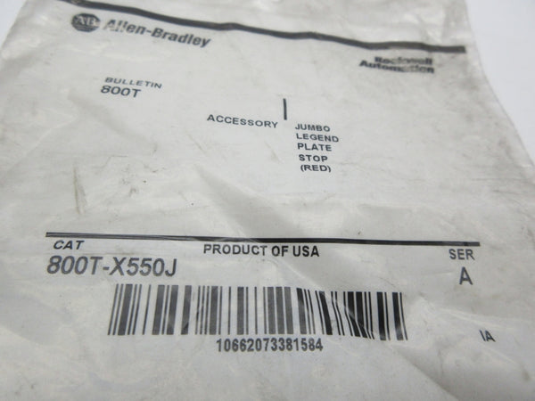 ALLEN BRADLEY 800T-X550J SER. A NSMP