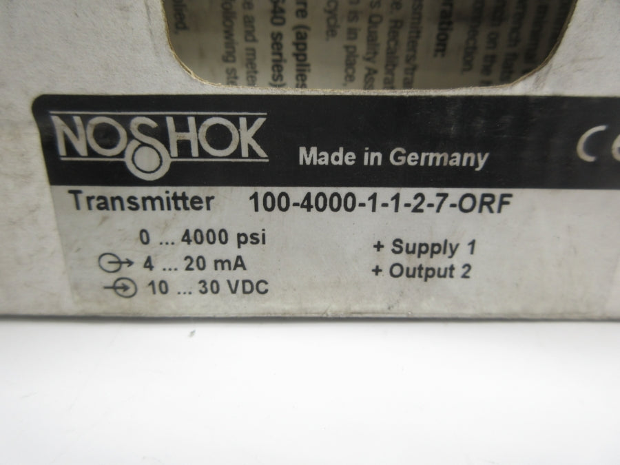 NOSHOK 100-4000-1-1-2-7-ORF 10-30VDC 4000PSI NSMP