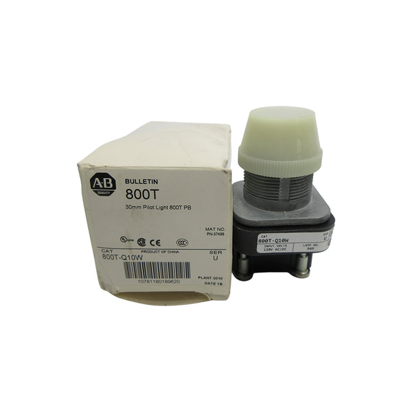 ALLEN BRADLEY 800T-Q10W SER. U 120VAC/DC (WH) NSMP