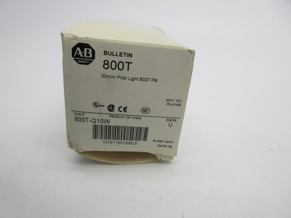 ALLEN BRADLEY 800T-Q10W SER. U 120VAC/DC (WH) NSMP