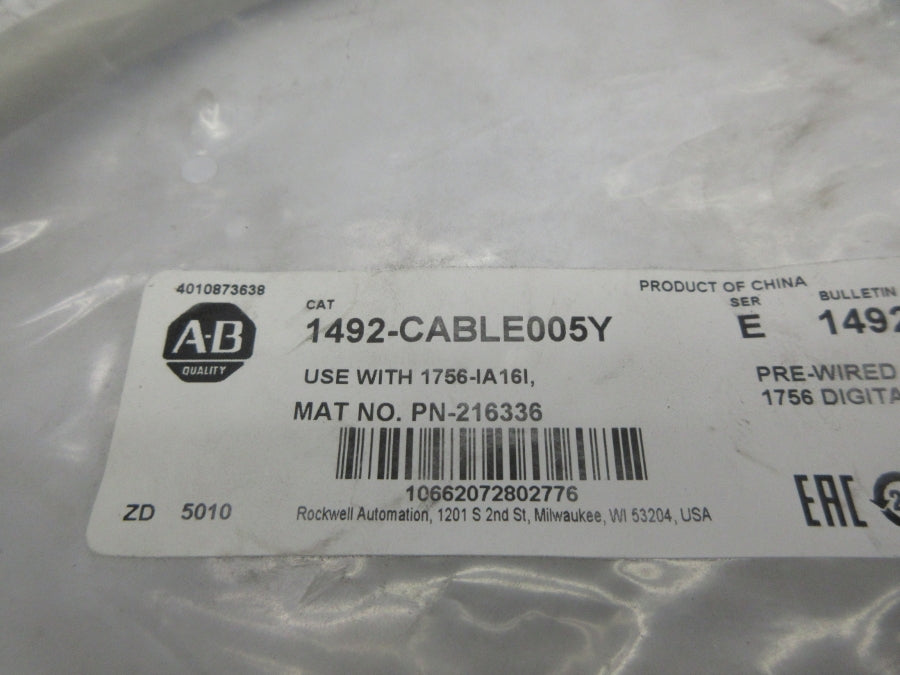 INDUSTRIAL SPARE PART 1492-CABLE005Y SER. E NSMP