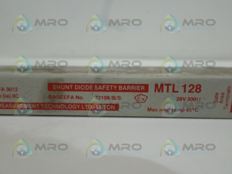 MEASUREMENT TECHNOLOGY MTL128 SHUNT DIODE SAFETY BARRIER UNMP