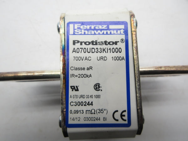 FERRAZ SHAWMUT C300244 A070UD33KI1000 700VAC 1000A NSNP