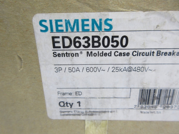 SIEMENS ED63B050 600V 50A NSMP