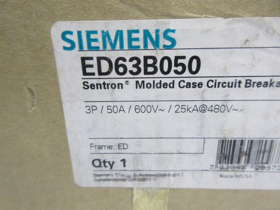 SIEMENS ED63B050 600V 50A NSMP