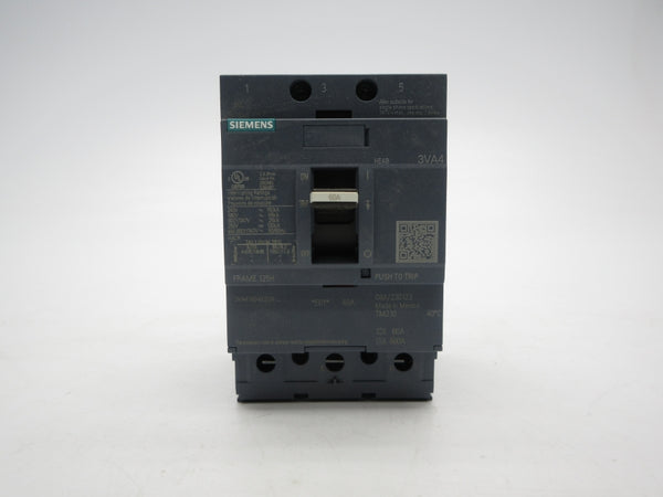 SIEMENS 3VA4160-6ED34-0AA0 347V 60A NSMP