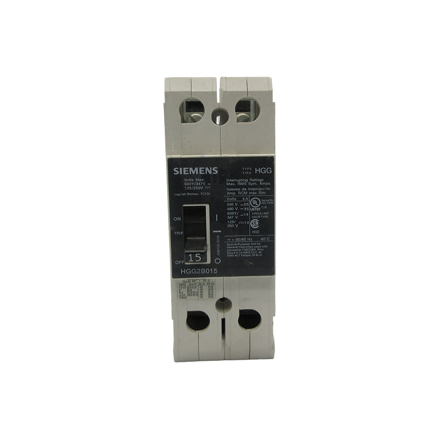 SIEMENS HGG2B015 347V 15A NSNP