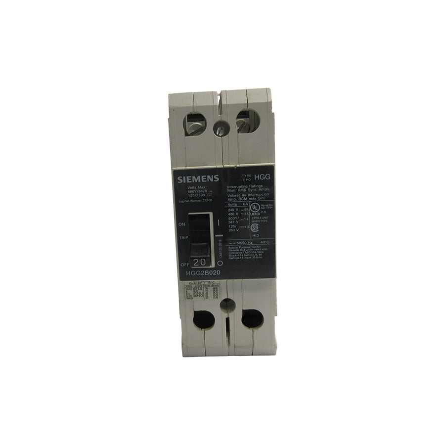 SIEMENS HGG2B020 480V 20A NSNP
