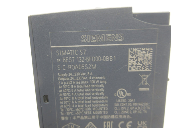 SIEMENS 6ES7132-6FD00-0BB1 230VAC 2A NSNP