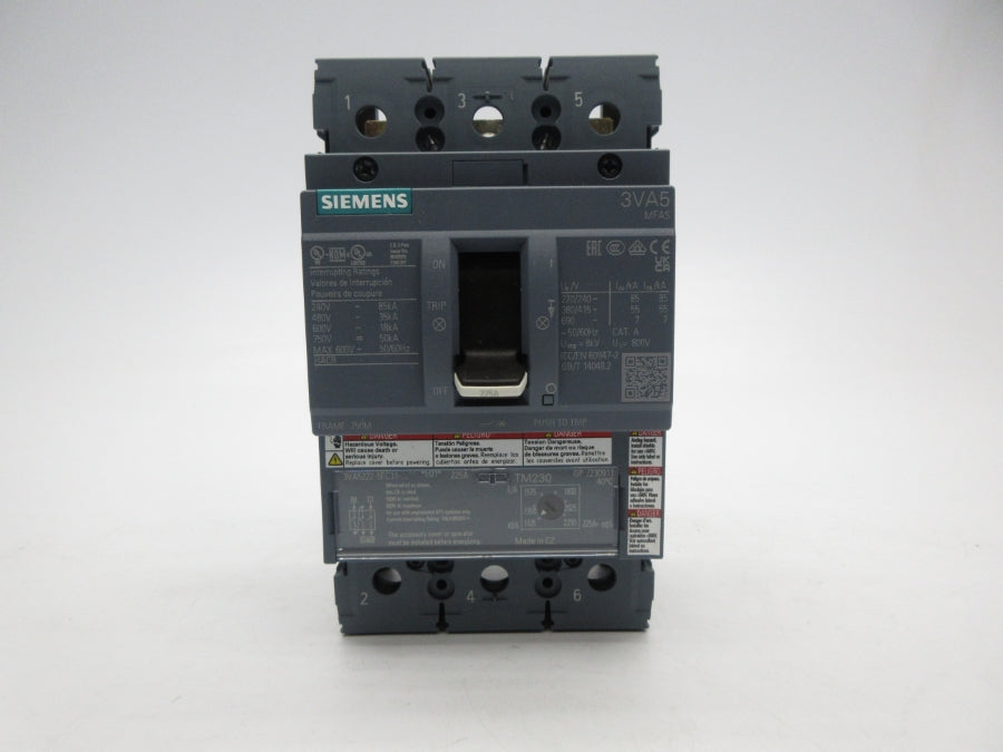 SIEMENS 3VA5222-5EC31-0AA0 600V 225A NSMP