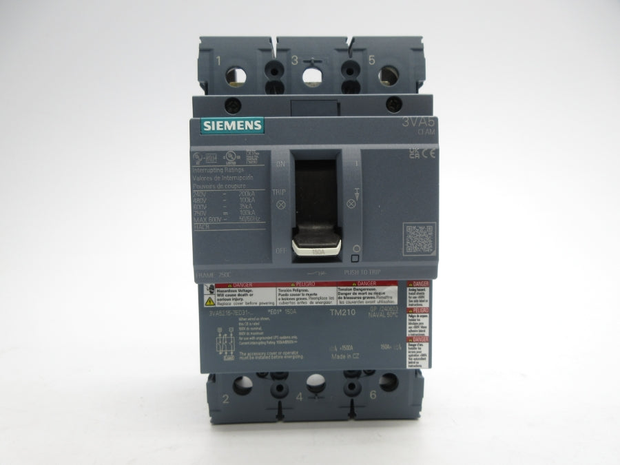 SIEMENS 3VA5215-7ED31-1AA0 600V 150A NSMP