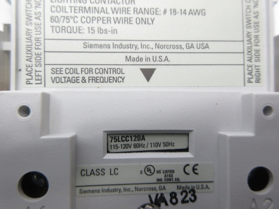 SIEMENS 75LCC120A 110/115-120V NSNP