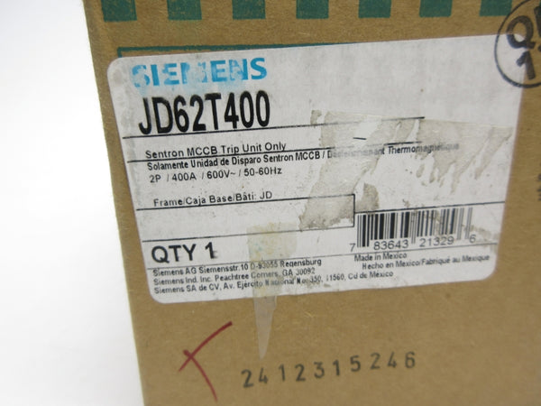 SIEMENS JD62T400 600V 400A NSMP