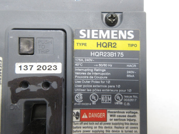 SIEMENS HQR23B175 240V 175A UNMP