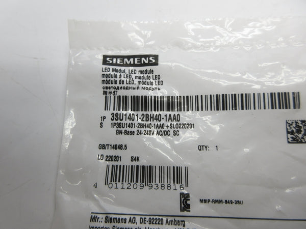SIEMENS 3SU1401-2BH40-1AA0 24-240VAC/DC NSMP