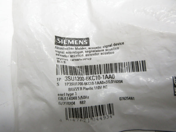 SIEMENS 3SU1200-6KC10-1AA0 110VAC NSMP
