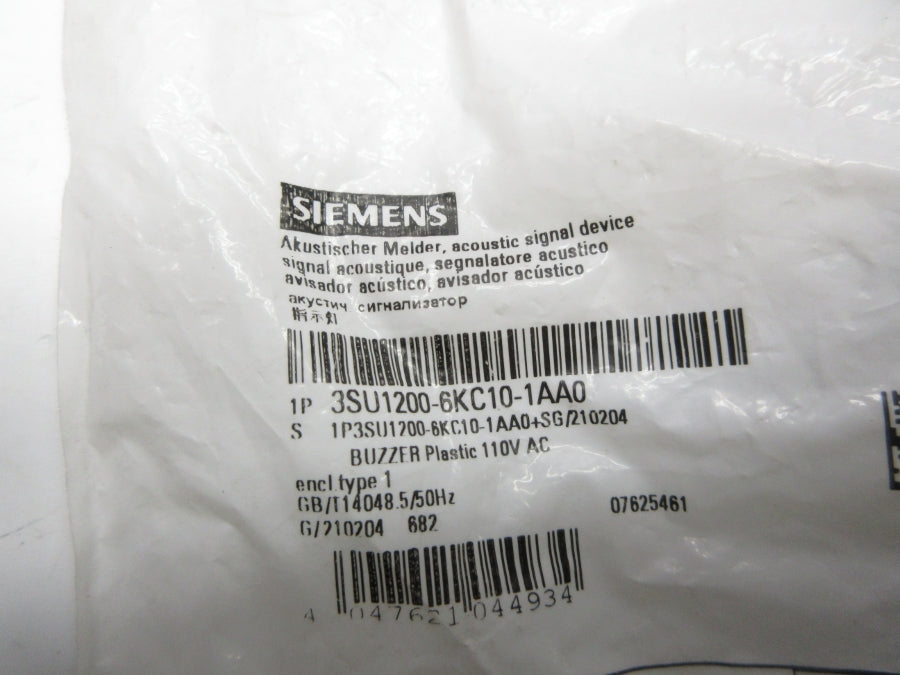 SIEMENS 3SU1200-6KC10-1AA0 110VAC NSMP