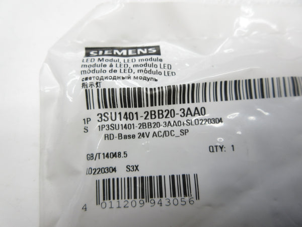 SIEMENS 3SU1401-2BB20-3AA0 24VAC/DC NSMP