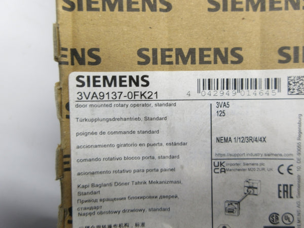 SIEMENS 3VA9137-0FK21 NSMP