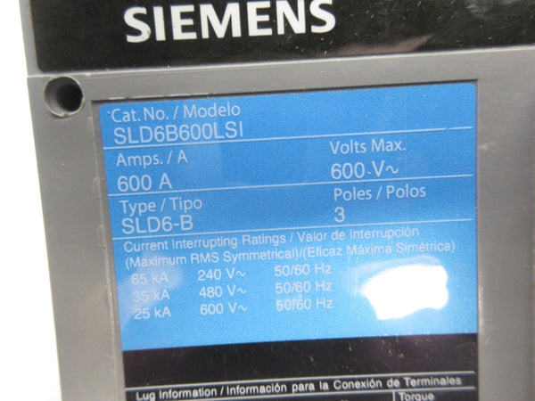 SIEMENS SLD6B600LSI 600V 600A UNMP