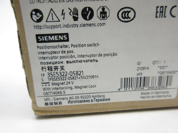 SIEMENS 3SE5322-0SB21 24VDC NSMP