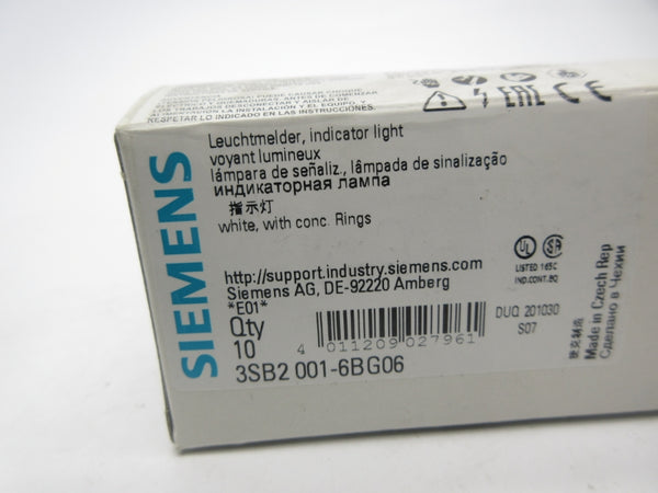 SIEMENS 3SB2001-6BG06 (PKG OF 10) NSMP