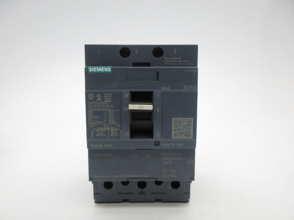SIEMENS 3VA4195-5ED34-0AA0 347V 15A NSMP