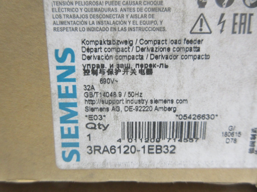 SIEMENS 3RA6120-1EB32 690V 32A NSMP