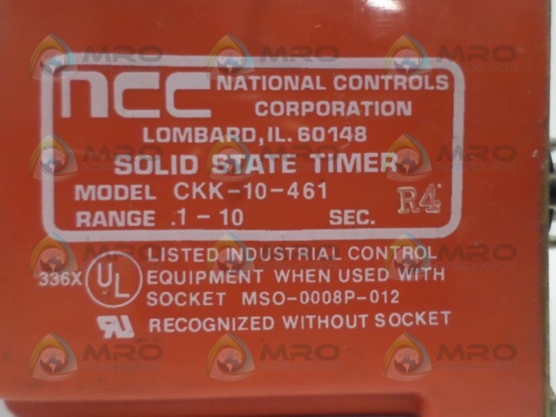 NCC CKK-10-461 .1-10SEC. UNMP