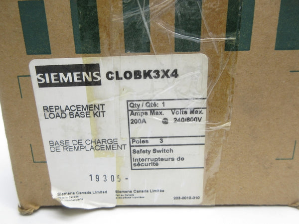 SIEMENS CLOBK3X4 240/600V 200A NSMP
