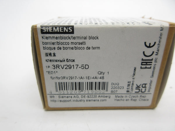 SIEMENS 3RV2917-5D NSMP