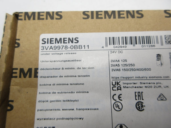 SIEMENS 3VA9978-0BB11 24VDC NSMP