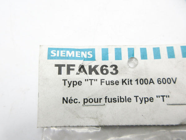 SIEMENS TFAK63 600V 100A NSMP