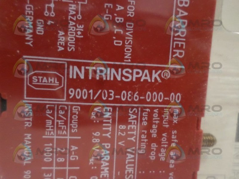 STAHL INTRINSPAK 9001/03-086-000-00 SAETY BARRIER NSMP