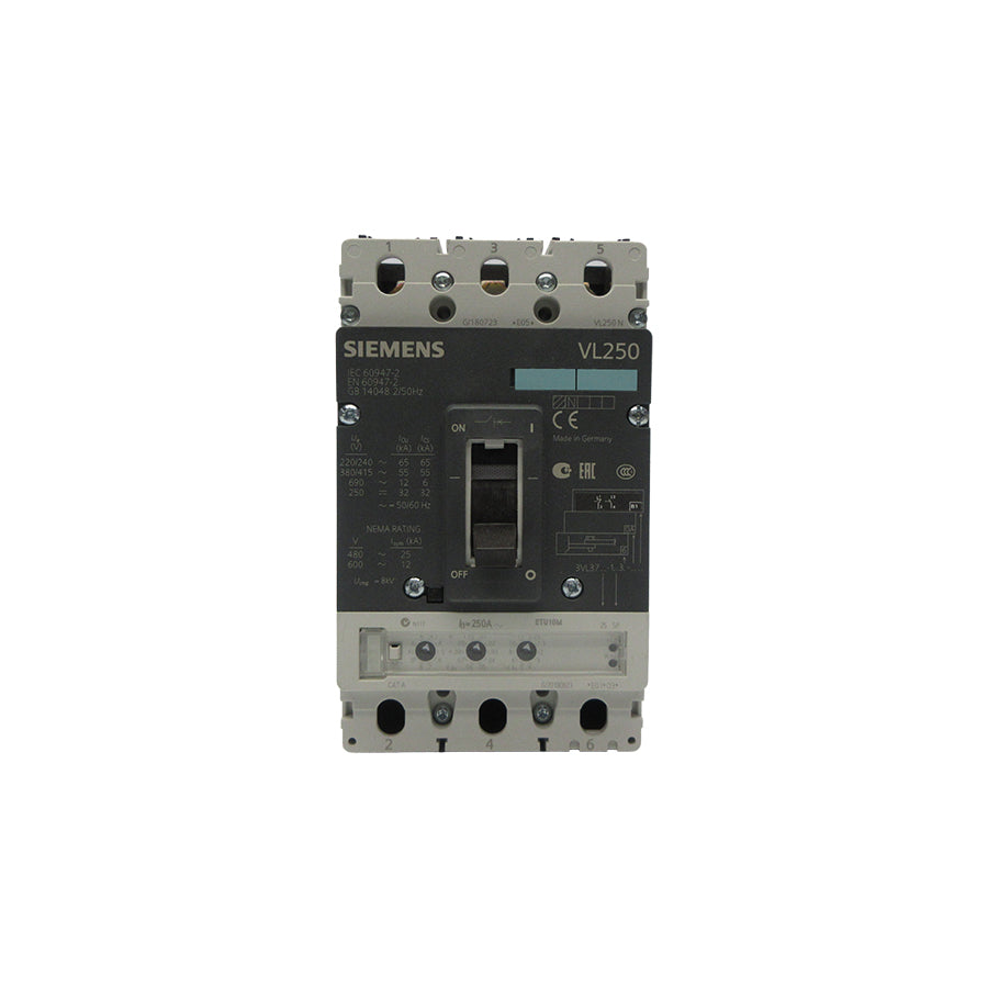 SIEMENS 3VL3725-1AA36-0AA0 600V 250A NSNP