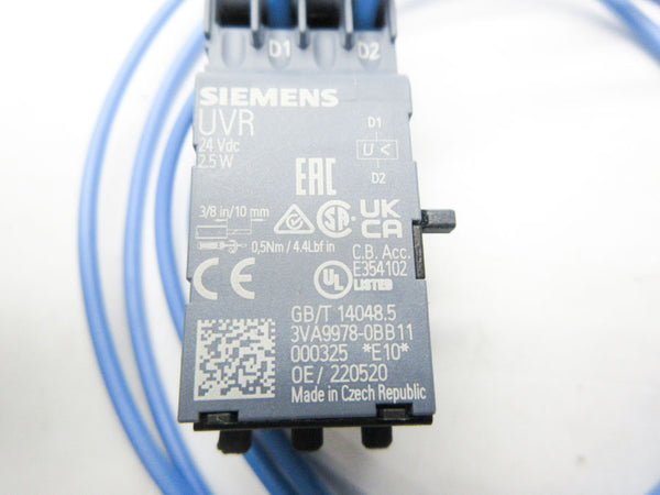 SIEMENS 3VA9978-0BB11 24VDC NSNP