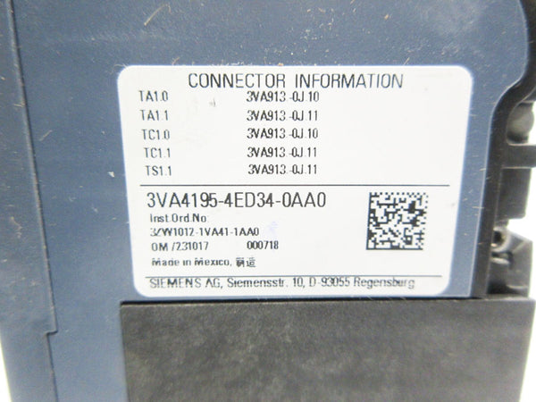 SIEMENS 3VA4195-4ED34-0AA0 347V 15A NSNP