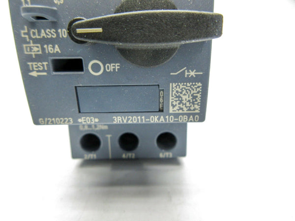 SIEMENS 3RV2011-0KA10-0BA0 0.9-1.25A NSNP