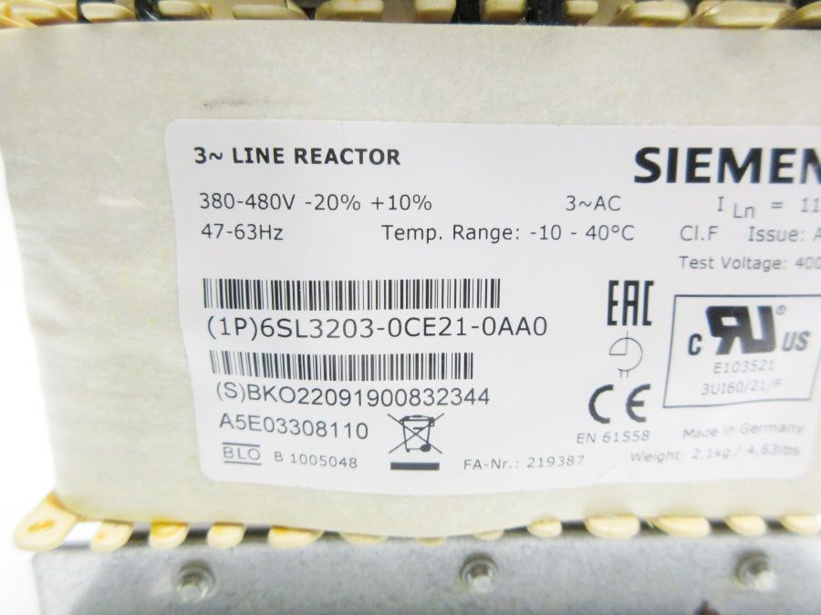 SIEMENS 6SL3203-0CE21-0AA0 380-480V NSNP