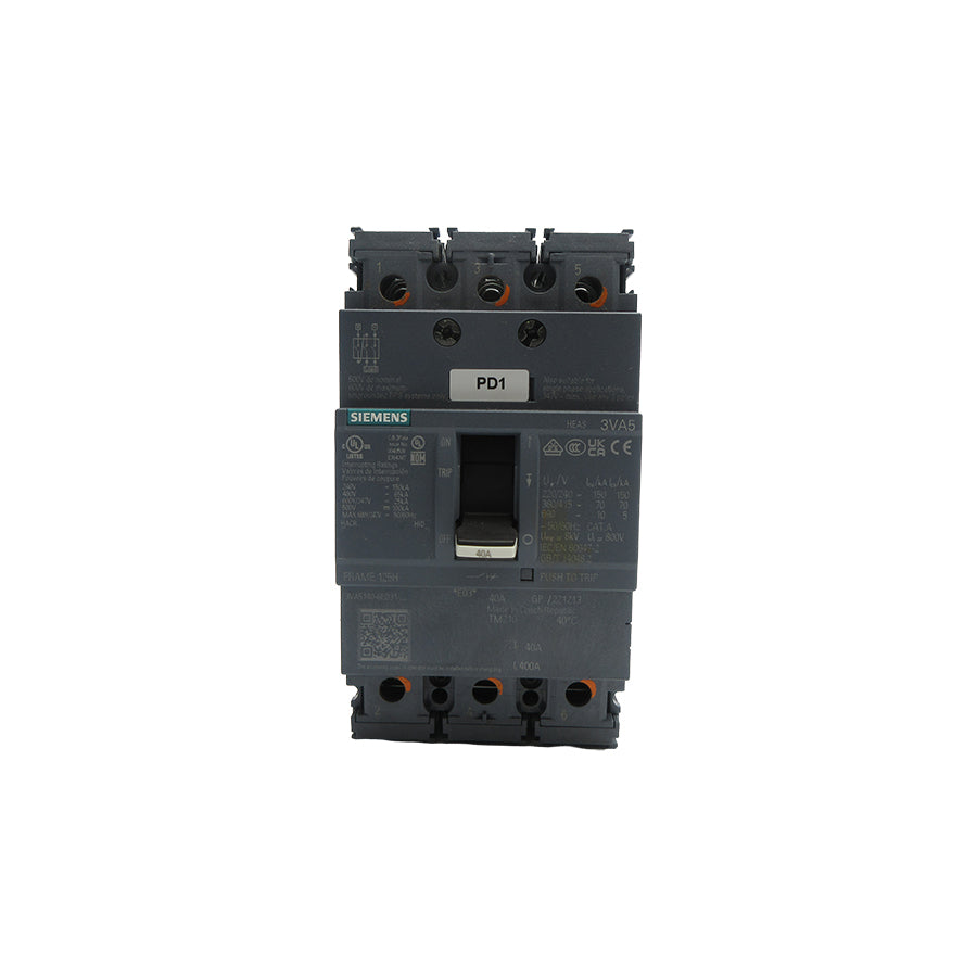 SIEMENS 3VA5140-6ED31-0AA0 347V 40A NSNP