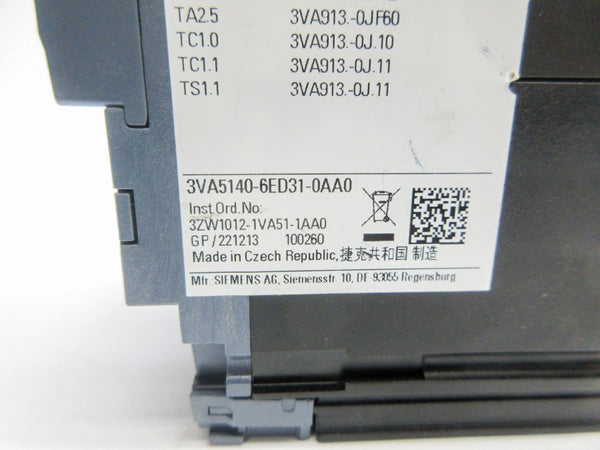 SIEMENS 3VA5140-6ED31-0AA0 347V 40A NSNP