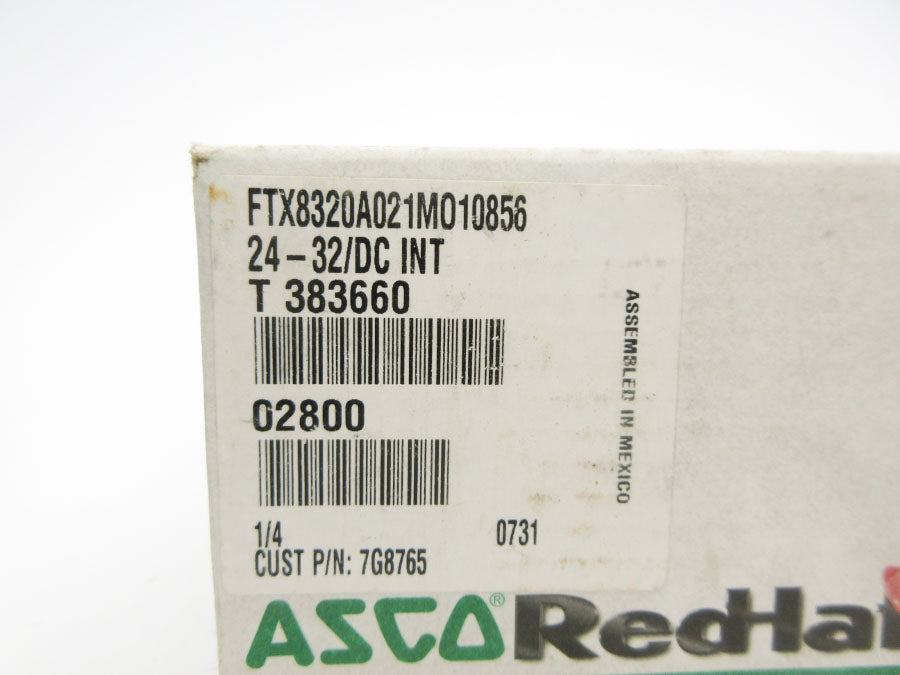 ASCO FTX8320A021MO10856 24-32VDC 150PSI 1/4" NSMP