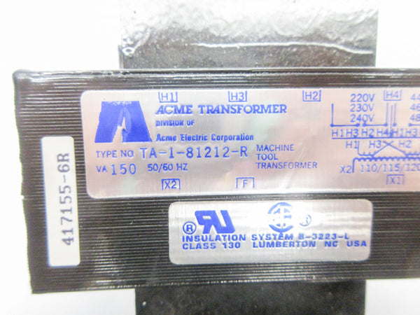 ACME ELECTRIC TA-1-81212-R 480V NSNP