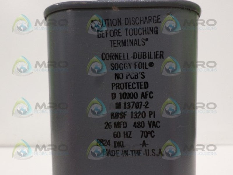CORNELL-DUBILIER M13707-2 CAPACITOR 25MFD 480VAC UNMP