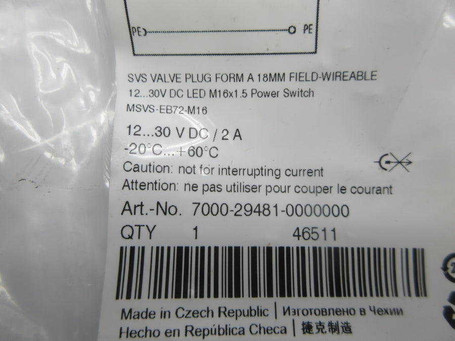 MURR ELEKTRONIK 7000-29481-0000000 12-30VDC 2A NSMP