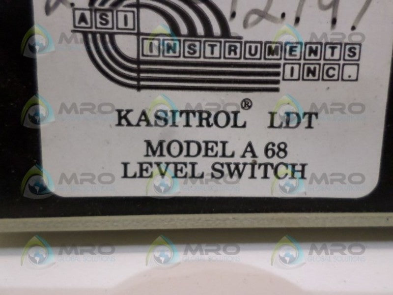 ASI INSTRUMENTS A68 LEVEL SWITCH UNMP