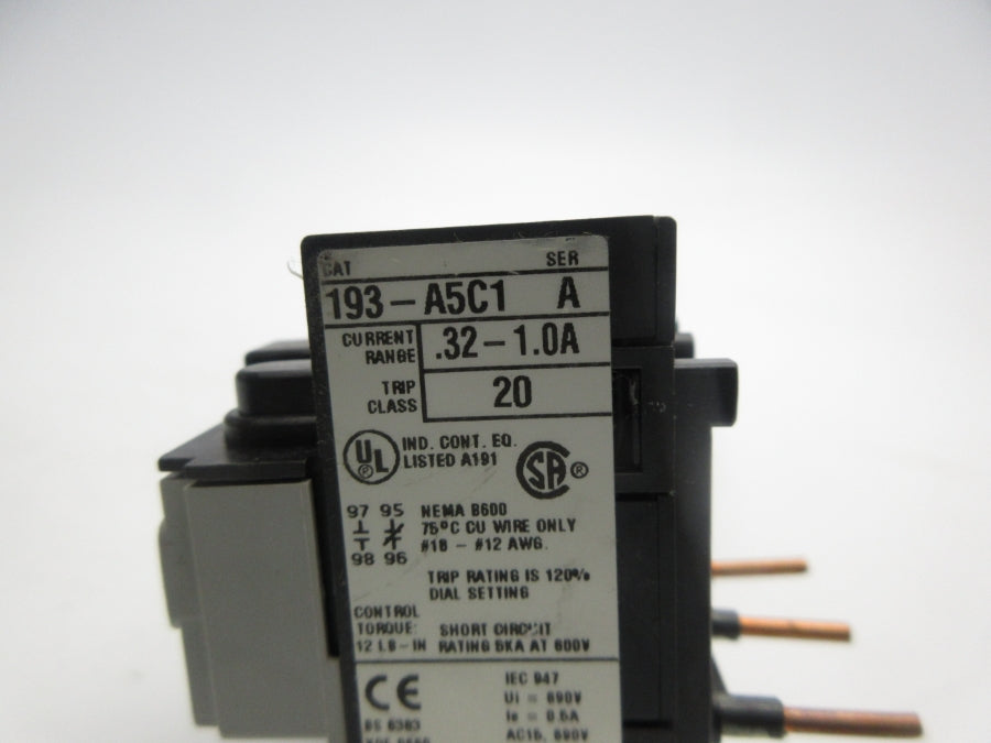 ALLEN BRADLEY 193-A5C1 SER. A .32-1.0A NSNP